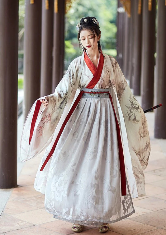 Ancient Silver Fox Style Hanfu for Women