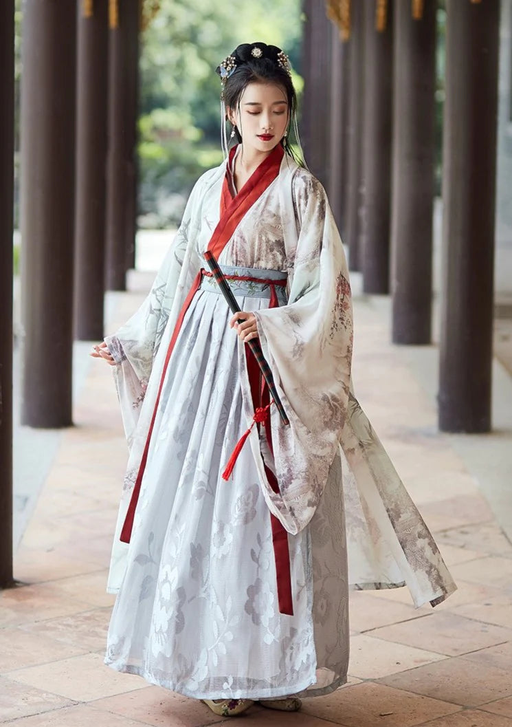 Ancient Silver Fox Style Hanfu for Women