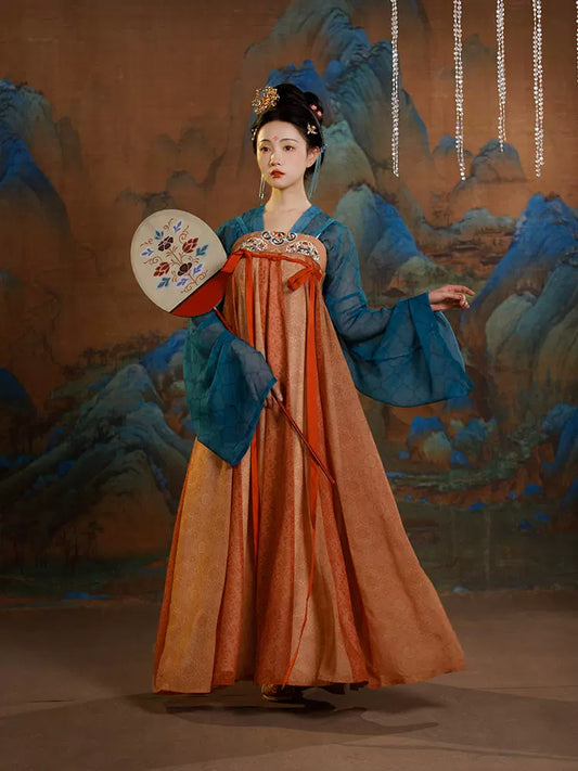 Genuine Original Tang Dynasty Straight-Collar Cardigan
