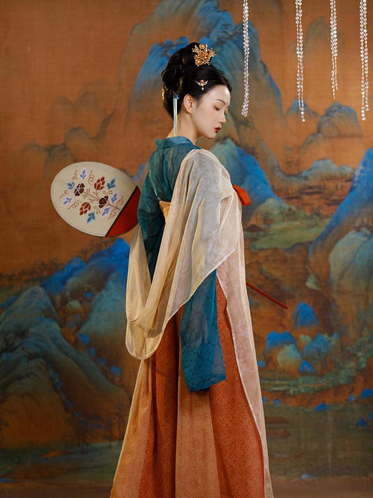 Authentic And Original Tang Dynasty Style Straight Collar Cardigan