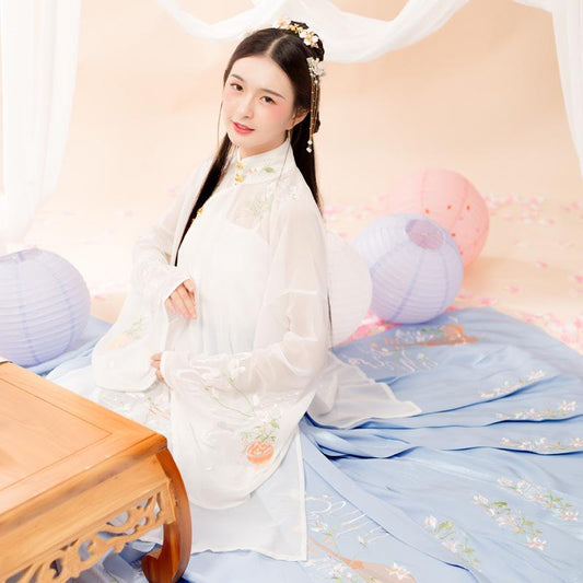 Hanfu Summer Style, Embroidered Mamianqun (Skirt)