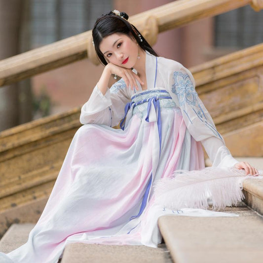 White Casual Hanfu Set