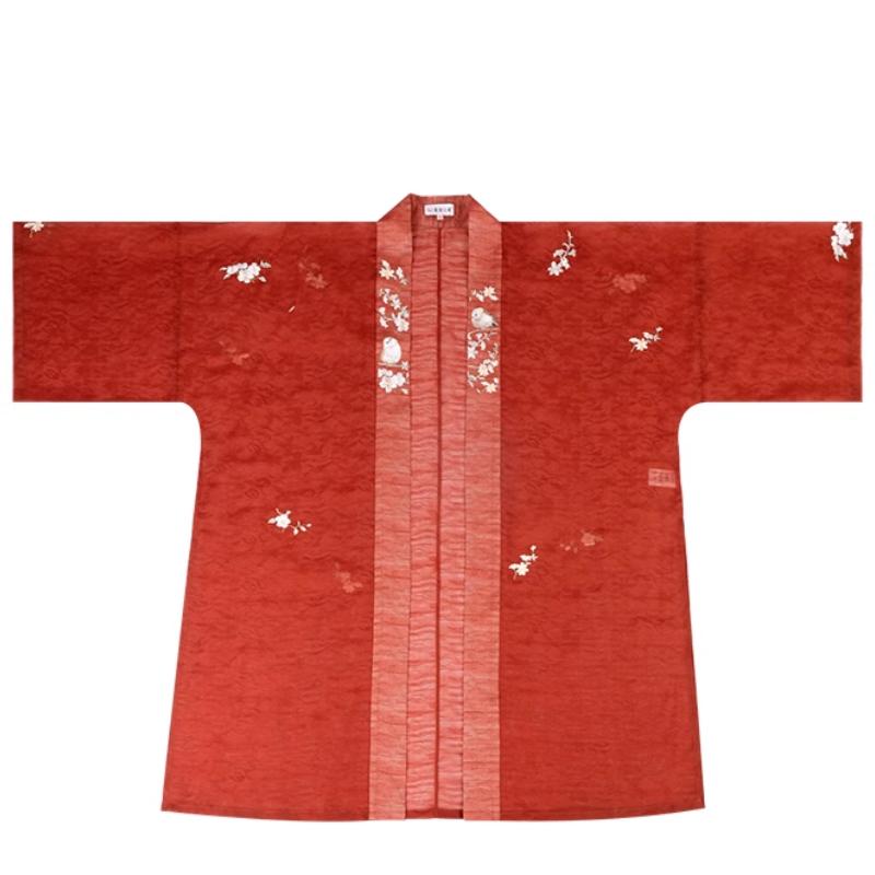 Spring Straight-Collared Double-Breasted Gown (Song Dynasty Hanfu)