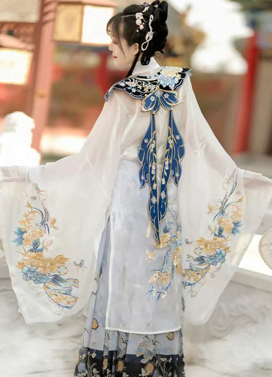 Ming Dynasty Horse-Face Skirt Spring and Summer Hanfu